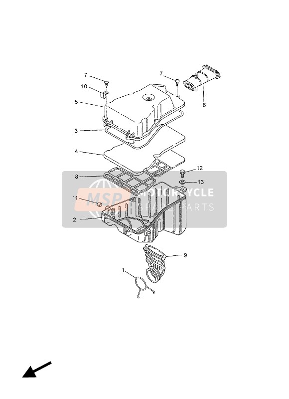 Yamaha TZR50 X-POWER 2003 Intake for a 2003 Yamaha TZR50 X-POWER